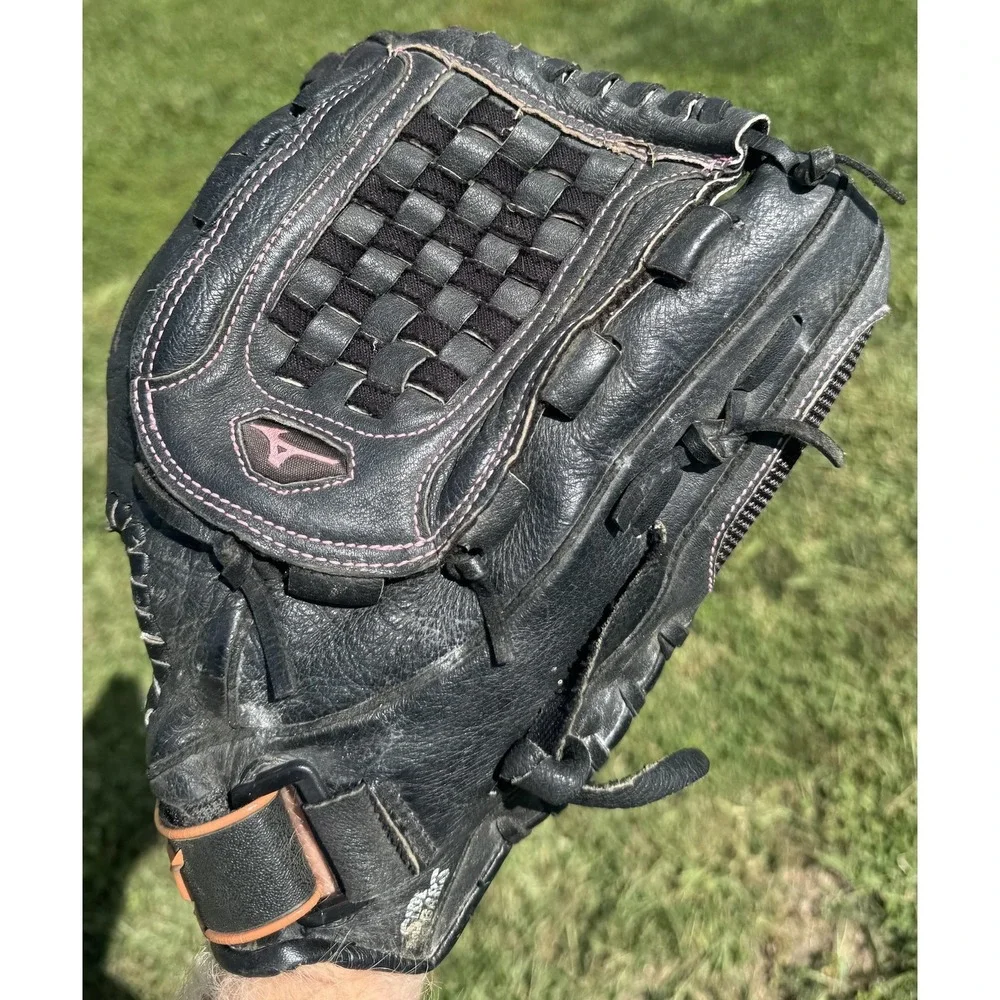 Mizuno Finch GPP257D3 12.5 Softball Glove Black Basket-Web Youth Girls RHT